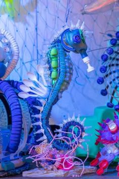 Recycled Art Animals, Plastic Bottle Sculpture Art Projects, Collage Trash Recycled Art, Recycled Sea Creatures, Recycled Art Installation, Recycled Ocean Art, 3d Recycled Art Projects, Sea Plastic Art, Recycling Art Projects