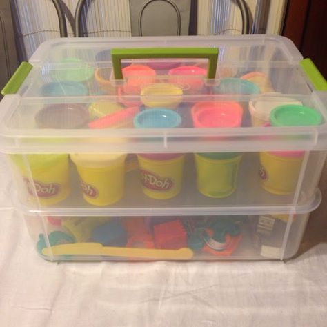 Toy Room Organization, Daycare Organization, Organized Person, Kids Organization, Organizational Tips, Clear Bins, Organisation Hacks, Playroom Organization, Kids Room Organization