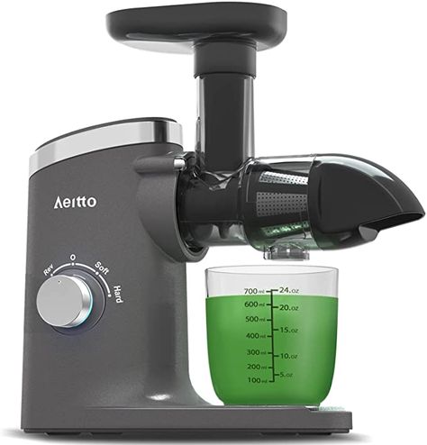 Amazon.com: Juicer Machine,Aeitto Slow Masticating Juicer,Juice Extractor,Cold Press Juicer with 2-Speed Modes,with Reverse Function & Quiet Motor for Vegetables And Fruits,Easy to Clean with Brush,Grey: Home & Kitchen Masticating Juicer, Best Juicer, Cold Press Juicer, Juicer Machine, Juice Extractor, Cold Pressed, Juicing Recipes, Small Kitchen Appliances, Small Appliances