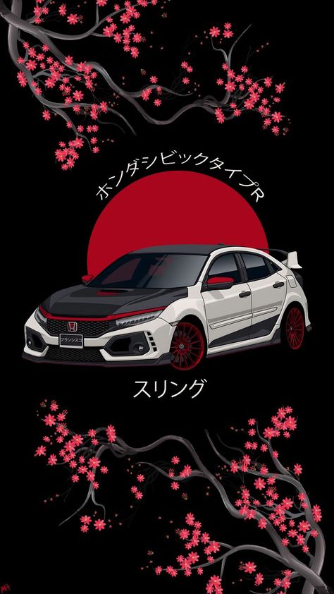 Jdm Honda Wallpaper, Honda Type R Wallpaper, Honda Civic Type R Wallpaper Iphone, Honda Type R Civic, Honda Civic Art, Civic Wallpaper Iphone, Civic Eg Wallpaper, Honda Wallpaper Iphone, Civic Type R Wallpaper