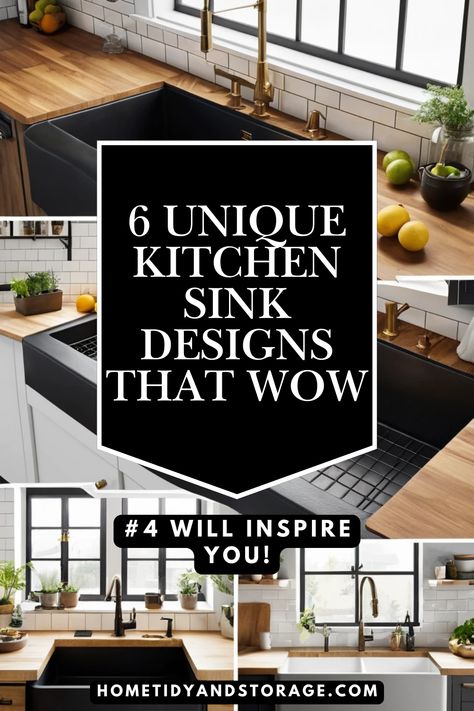 Looking for the perfect kitchen sink design to complete your kitchen? Check out these 6 unique options, from classic farmhouse to sleek modern styles. These ideas combine style and function to transform your space. Explore the post for more inspiration!

#KitchenSinkDesign #KitchenDecor #ModernKitchenSink #FarmhouseKitchen #HomeStyle #KitchenRemodel #SinkInspiration #HomeImprovement #KitchenTrends Kitchen Sink Faucet Ideas, Unique Kitchen Sink, Sink Inspiration, Modern Kitchen Sinks, Sink And Faucet, Kitchen Sink Design, Classic Farmhouse, The Perfect Kitchen, Sink Design