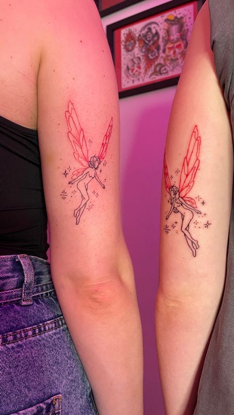 #sochi #fairy #fairytail #friendstattoo #tattoo #tattooidea #handpoke #minumal #minimaltattoo #tattooartist #tattoosforwomen #tattoosforwomen #tattoomodel Sun Fairy Tattoo, Fairy Tattoo Aesthetic, Matching Fairy Tattoos, Faerie Tattoo, Tattoo Fairy, Pixie Tattoo, Sky Tattoo, Fairy Tattoos, Sky Tattoos