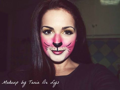 panther makeup - white or light blue instead of pink Panther Makeup Halloween, Pink Panther Makeup, Panther Makeup, Pink Panther, Cute Pink, Panther, Deviantart, Halloween, Makeup