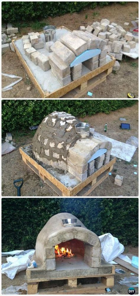 Diy Outdoor Pizza Oven, Pizza Oven Ideas, Pizza Oven Outdoor Diy, Oven Ideas, Diy Pizza Oven, Brick Pizza Oven, Diy Pizza, Cinder Blocks, Outdoor Oven