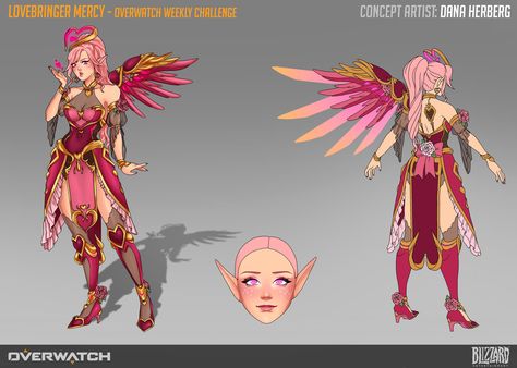 Overwatch Valentines, Overwatch Skin Concepts, Sci Fi Outfits, Mercy Overwatch, One Year Later, Overwatch Fan Art, Overwatch 2, Comic Book Characters, Gamer Girl