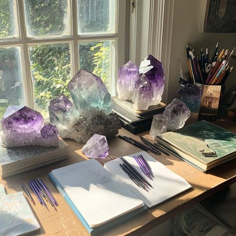 Reiki Room Decor, Crystals Aesthetic, Calming Aesthetic, Reiki Room, Which Witch, Improve Concentration, Creative Corner, Gadgets And Gizmos, Fluorite Crystal