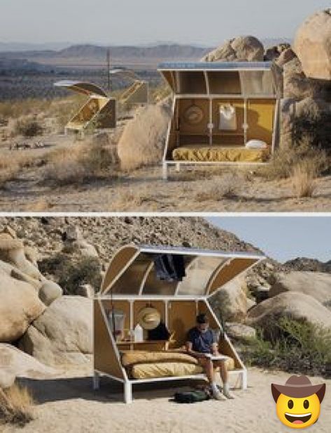 Camping Pods, Camping Pod, California Desert, Tiny House Design, Camping Hacks, B & B, Tent Camping, Container House, Camping Gear