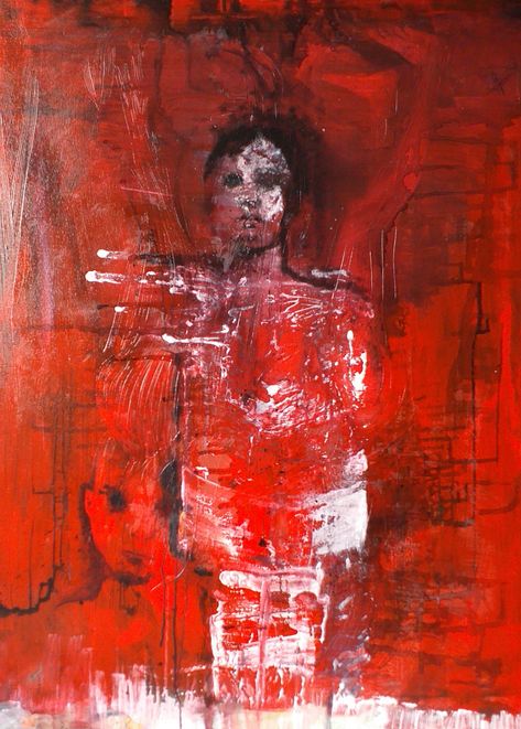 Body Horror Painting, Gore Painting, Horror Painting, Creepy Backgrounds, Oil Painting Inspiration, Red Painting, Blood Art, Muse Art, Dark Art Illustrations