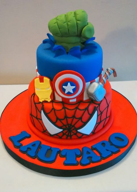 Super Hero Birthday Cake, Hero Birthday Cake, Captain America Birthday Cake, Marvel Birthday Cake, Captain America Cake, Party Cooler, America Cake, Avengers Birthday Party, Captain America Birthday