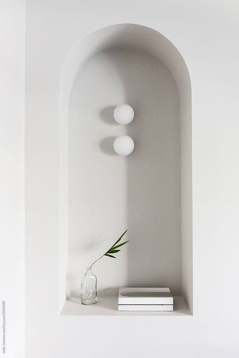 Arched Niche In Wall, Arched Wall Niche, Recessed Wall Niche Ideas, Niche In Wall, Modern Wall Niche, Decor Business Ideas, Home Decor Business Ideas, Wall Niche Ideas, Recessed Wall Niche