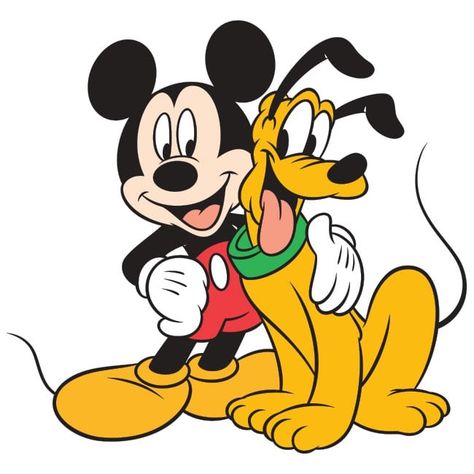 Mickey Mouse Wall Art, Male Cartoon Characters, Pluto Disney, Disney Clipart, Mickey Mouse Images, Walt Disney Mickey Mouse, Disney Favorites, Jeff Gordon, Disney Coloring Pages