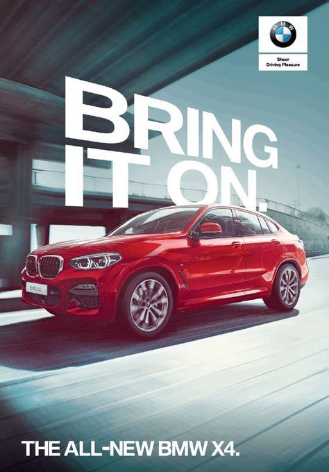 Car Advertising Design, Ad Car, 광고 디자인, Social Media Advertising Design, Bmw X4, Racing Posters, Vw T1, New Bmw, Social Media Design Inspiration