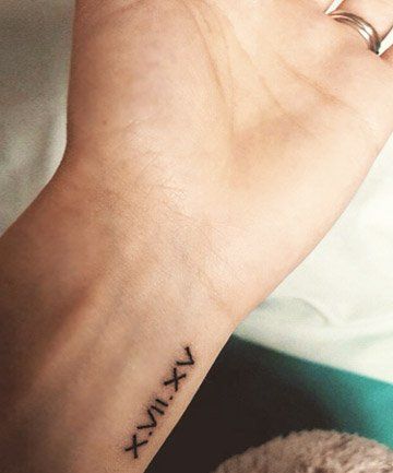 Wedding Date Numerals, What's the Best Tattoo for Your Zodiac Sign? - (Page 16) Wedding Date Tattoos, Roman Numerals Tattoo, Numerals Tattoo, Datum Tattoo, Short Quote Tattoos, Quote Tattoos Girls, Roman Numeral Tattoos, Tattoo Quotes For Women, Date Tattoos