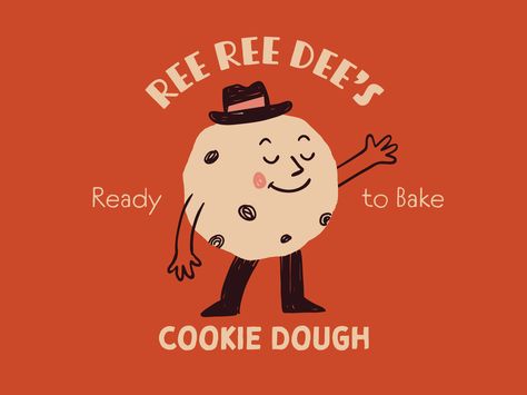 Retro Cookie Mascot Cookie Mascot, Retro Cookies, Vintage Mascot Illustration, Cookie Character, Cartoon Mascot Logo, Retro Mascot Character Design, Cookie Logo, Retro 30s Cartoon Mascot, Smiley Happy