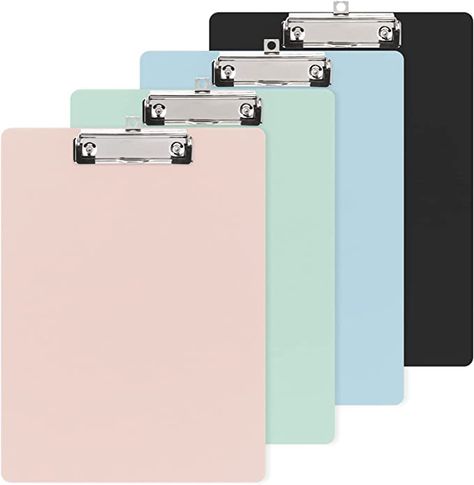 Skycase Classic A4 Clipboard, A4 File Clipboard, Plastic Clipboard, File Cover Folder Clipboards (Set of 4), Clipboard with Pen Holder and Low Profile Clip, Flip Writing Pad for Business, Office, School : Amazon.de: Stationery & Office Supplies Clipboard Aesthetic, Aesthetic Clipboard, Cute Clipboard Designs, Custom Clipboard, Clear Clipboard, File Cover, Stationary Items, Clip Board, Stationery Essentials