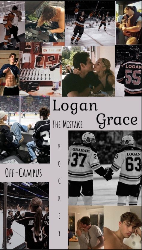 The mistake by Elle Kennedy, Logan&Grace #hockeyboy #offcampus The Mistake Logan And Grace, Logan And Grace The Mistake Aesthetic, John Logan And Grace Ivers, Grace The Mistake, Grace And Logan The Mistake, John Logan Off Campus, The Mistake Aesthetic, John Logan Aesthetic, The Mistake Book