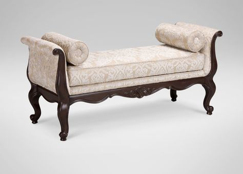 Shop Ottomans & Benches | Living Room Furniture | Ethan Allen Diwan Sofa Modern, Modern Diwan, Benches Living Room, Diwan Sofa, Sofa Living Rooms, Home Decorating Ideas Living Room, Sofa Couch Design, Sofa Design Wood, Indian Bedroom Decor