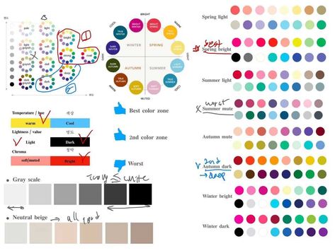 Find Your Personal Colour in Korea | Nomad Personal Color Palette Test, Personal Color Analysis, Gold Suit, Colour Analysis, Coloured Contact Lenses, Natural Skin Tone, Types Of Colours, Personal Color, Fashion Design Patterns