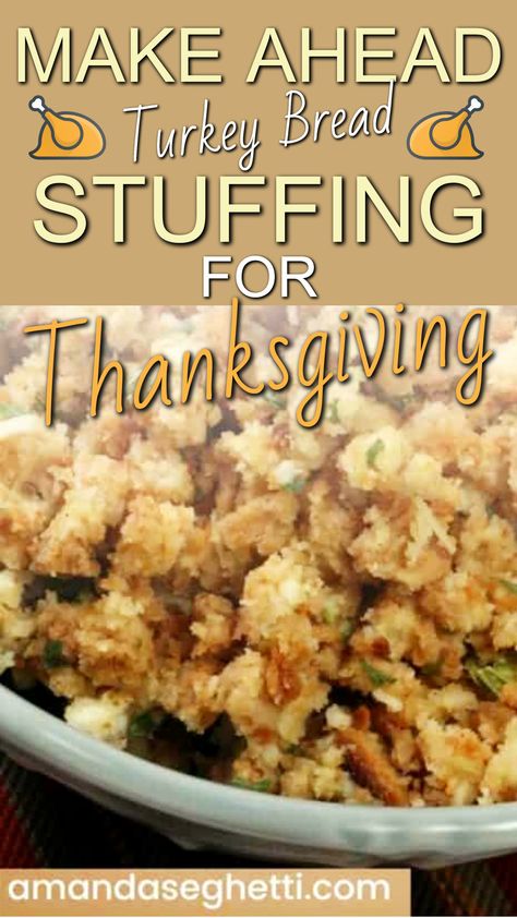 Easiest Make Ahead Stuffing Recipe For Thanksgiving Or Christmas Moist Stuffing Recipe, Dressing Balls Recipe, Easy Stuffing Recipe Thanksgiving, Turkey Stuffing Recipes Thanksgiving, Bread Stuffing For Turkey, Dressing Balls, Easy Thanksgiving Stuffing, Sausage Stuffing Thanksgiving, Make Ahead Stuffing