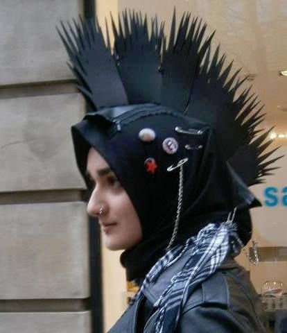 Who Says There Can't Be a Punk Muslim Girl? | Muslim Girl Punk Culture, Gothic Chic, Mohawks, Punk Aesthetic, A Punk, Muslim Girl, Punk Girl, Trendy Swimwear, Estilo Punk