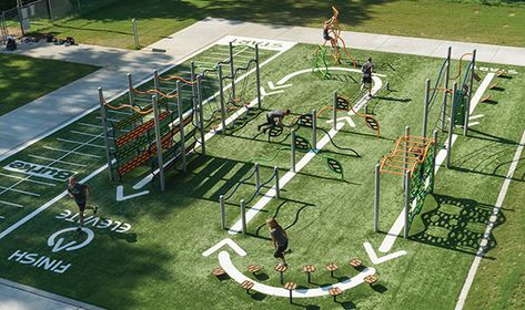 ELEVATE™ Fitness Course - Outdoor Fitness Backyard Gym, Fitness Trail, Dream Gym, Gym Design Interior, Outdoor Fitness Equipment, Sport Park, Home Gym Design, Park Playground, Playground Design