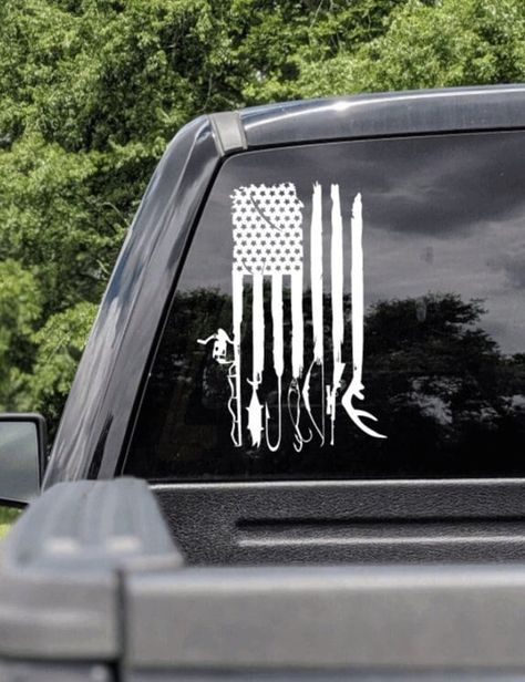 Country Car Decals, Boat Decals, Fishing Decals, Truck Stickers, Car Vinyl, Truck Decals, Hunting Gifts, Truck Car, Flag Decal