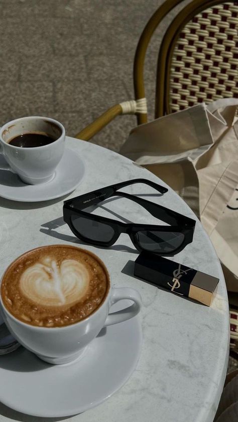 Prada Pr 17ws, Coffee In Paris, Spilt Milk, Y2k Sunglasses, Fashion Vogue, Cream Aesthetic, Coffee Pictures, Coffee Girl, Aesthetic Coffee