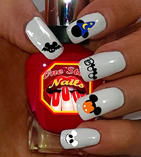 Minion Nails, Minion Nail Art, Disney Halloween Nails, Star Wars Nails, Halloween Nail Decals, Mouse Nails, Disney Nail Designs, Funky Nail Designs, Mickey Nails