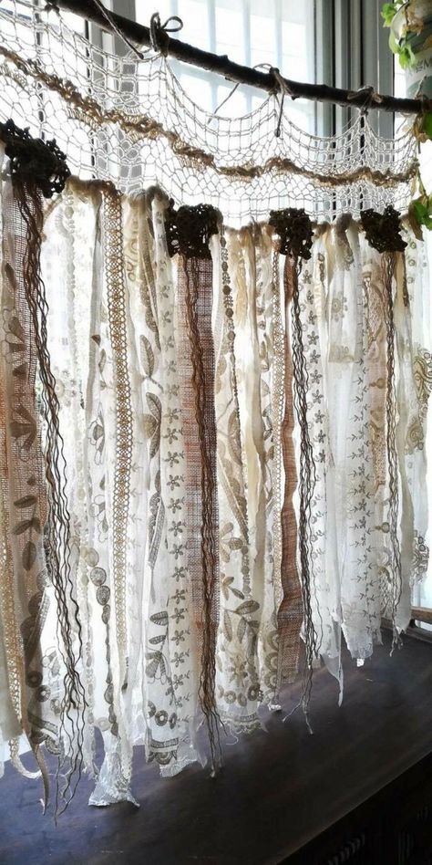 Rideaux Shabby Chic, Shabby French Chic, Shabby Chic Farmhouse Decor, Cortinas Boho, Muebles Shabby Chic, Chic Farmhouse Decor, Chic Living Room Decor, Diy Shabby Chic, Shabby Chic Design