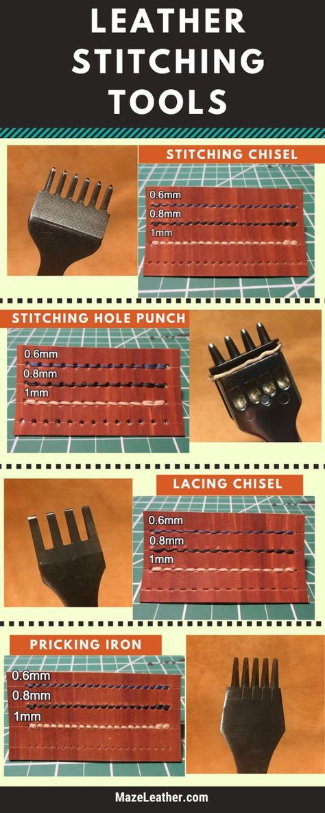 Tools For Leather Work, Leather Projects Ideas Inspiration, Tandy Leather Tools, Leather Things Ideas, Beginner Leather Working, How To Leather Work, Leather Thickness Guide, Leatherwork For Beginners, Leather Making Tools