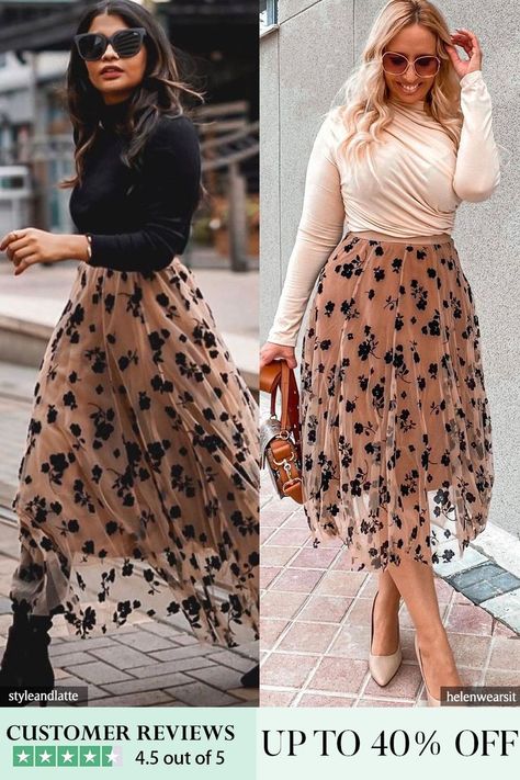 3D Posy Double-Layered Mesh Midi Skirt in Caramel in 2022 | Midi skirt, Winter fashion outfits, Skirts Fashion Outfits Skirts, Chicwish Outfits, Midi Skirt Winter, Mesh Midi Skirt, Boho Chic Outfits, Date Outfits, Style Tips, Winter Fashion Outfits, Style Ideas