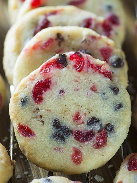 Christmas Maraschino Cherry Shortbread Cookies on a table. Maraschino Cherry Shortbread Cookies, Cherry Shortbread Cookies, Specialty Breads, Cherry Shortbread, Christmas Eats, Christmas Shortbread, Easy Christmas Cookie Recipes, Cherry Cookies, Holiday Goodies