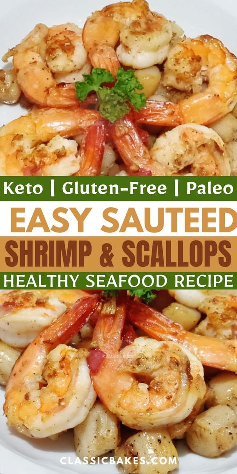 Recipes With Shrimp And Scallops, Shrimp Scallop Recipes Healthy, Healthy Shrimp And Scallop Recipes, Shrimp And Bay Scallop Recipes, Scallops Shrimp Recipe Dinners, Bay Scallops And Shrimp Recipes, Sauteed Shrimp And Scallops, Scallop Shrimp Pasta, Saute Scallops Recipe