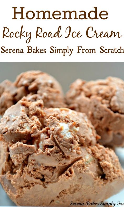 Homemade Rocky Road Ice Cream, Homemade Rocky Road, Homemade Ice Cream Recipes Machine, Rocky Road Ice Cream, Ice Cream Recipes Machine, Ice Crea, Healthy Food Habits, Ice Cream Maker Recipes, Easy Ice Cream