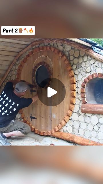 Nomad Bushcraft on Instagram: "Building a cool camping house🏕️ - Part 2. ➡️ Don't forget to like and subscribe to receive more of this content. ❤️ #bushcraft #build #camp #camping #outdoor #survival #shelter #viral #fyp #outdoors" Outdoor Survival Shelter, Hobit Houses, Bushcraft Cabin, Hobbit Houses Diy, Camping House, Bushcraft Shelter, Camp House, Hut House, Outdoor Shelters