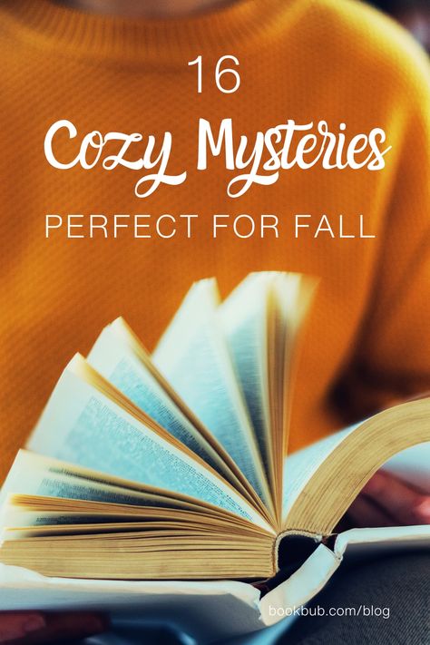 Ready to get cozy? Settle in with these mystery books. Fall Cozy Mysteries, Cozy Mystery Books Reading Lists, Fall Mystery Books, Good Mystery Books, Autumn Library, Mystery Books Worth Reading, Mystery Romance Books, Romance Humor, Best Mystery Books