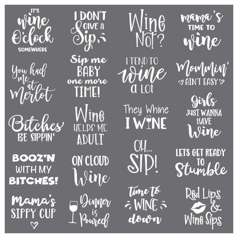 Alcohol Pouches, Drinking Signs, Drinking Sayings, Cup Sayings, Birthday Sayings, Wine Sayings, Wine Glass Sayings, Flask Design, Diy Wine Glasses