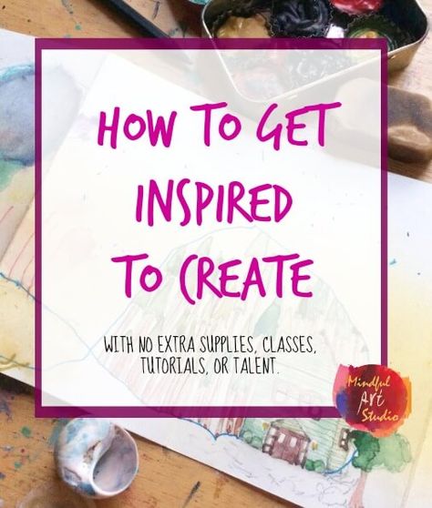 How to Get Inspired to Create | Mindful Art Studio Creative Arts Therapy, Mindful Art, Art Advice, Art Therapy Activities, Stop Staring, Creative Block, Ink Drawings, Blank Page, Art Prompts