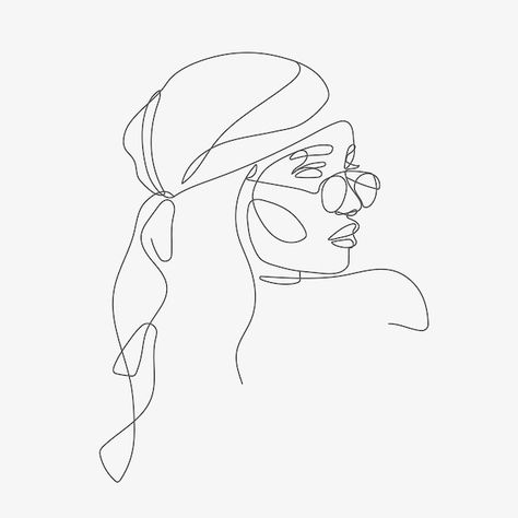 Woman With Glasses, Embroidered Canvas Art, Line Art Vector, Desenho Tattoo, Line Art Design, Outline Art, Abstract Line Art, Art Icon, Line Art Drawings