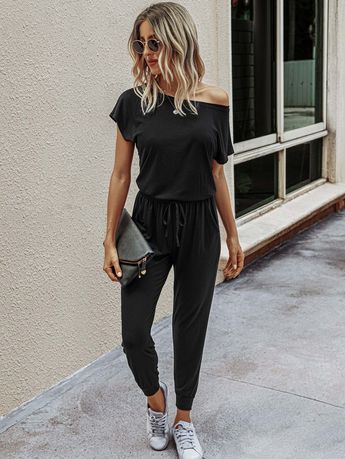 Long Pant Jumpsuit, Stylish Jumpsuit, Amazon Clothes, Black Off Shoulder, Jumpsuit Outfit, Long Romper, Casual Jumpsuit, Bridal Lingerie, Jumpsuit Fashion