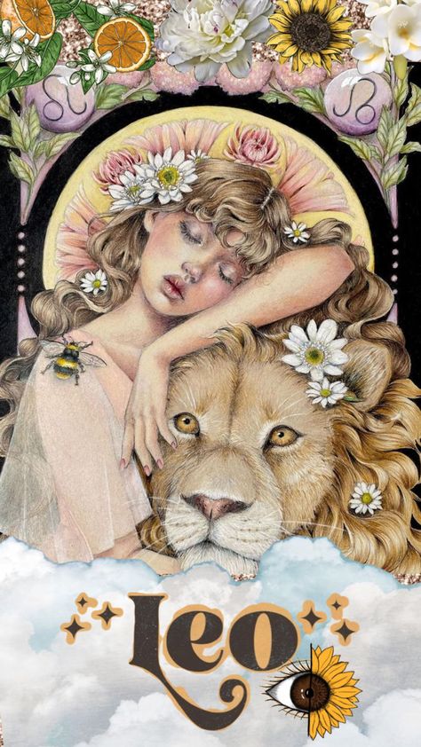 Relm Artist, Zodiac Leo Art, Karen Valentine, Arte Do Kawaii, Beauty Nature, Lion Art, Mystical Art, Zodiac Art, Art Painting Acrylic