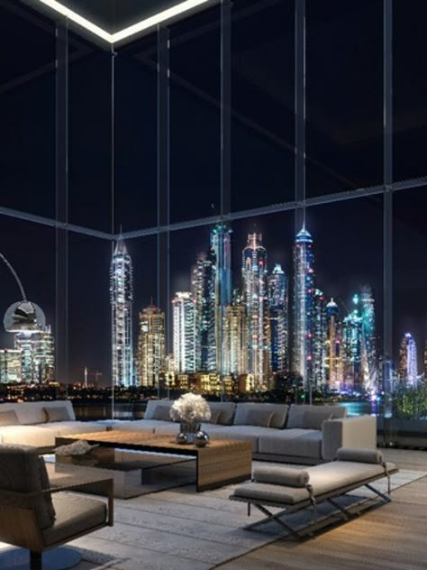 AED73 million penthouse sold becomes Dubai's most expensive - Esquire Middle East Penthouse New York, Appartement New York, Penthouse Aesthetic, Nyc Penthouse, New York Penthouse, Apartment View, Luxury Penthouse, Penthouse Apartment, Mansion Interior