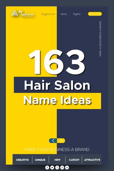 163 Creative Hair Salon Name Ideas to Start New Business  I know you are looking for hair salon name ideas? & Struggling to find the right one! If you are good at hair styling or anything related to hairs or you are hair experts and want to open a high-end, classy, hair salon.  #HairSalonNames #HairsalonnameIdeas #NameIdeas Name Ideas For Hair Business, Unisex Salon Names Ideas, Salon Names Ideas Creative, Cute Salon Names, Classy Hair Salon, Hair Brand Name Ideas, Hairstylist Names Ideas, Hair Salon Names Ideas Unique, Salon Branding Ideas