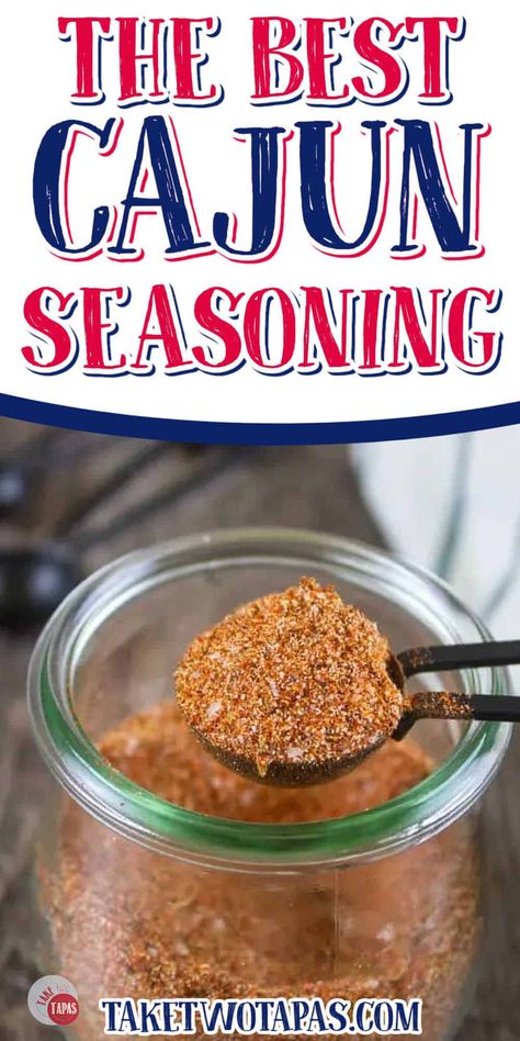 Homemade Cajun Seasoning is the perfect way to add some ZEST and ZING to your meals! Easily made with common spices you have on hand in your pantry already! #cajunseasoning #spicemix #creoleseasoning #louisiana Cajun Seasoning Recipe, Homemade Cajun Seasoning, Homemade Seasoning, Spice Blends Recipes, Diy Mixes, Dry Rubs, Spice Mix Recipes, Seasoning Blends, Seasoning Recipe