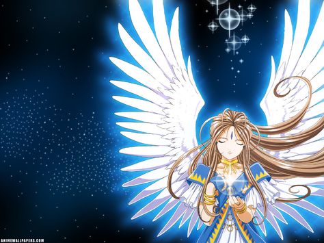 Ah My Goddess - Belldandy Ah My Goddess, Hair Wings, Oh My Goddess, Latest Hd Wallpapers, Goddess Artwork, Original Wallpaper, Magical Girl, Anime Love, Oh My