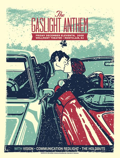 The Gaslight Anthem, Brian Fallon, Gaslight Anthem, Gig Poster, I'm With The Band, Tour Posters, Rock Posters, Gig Posters, Band Posters