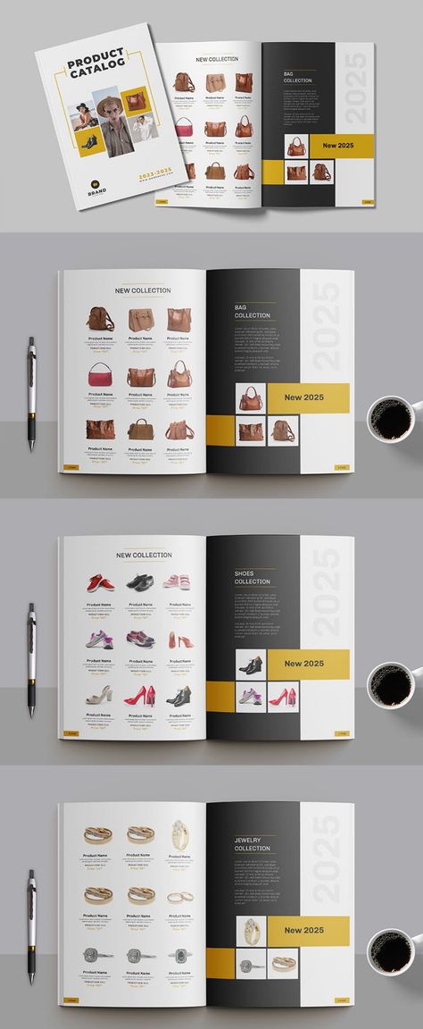 Multipurpose Product Catalog Design Magazine Template Hardware Catalogue Design, Product Catalogue Cover Design, Merch Catalogue Design, Product Catalogue Design Layout Ideas, Catalog Design Layout Products, Graphic Design Catalogue, Catalogue Design Ideas, Catalog Design Ideas, Hotel Items