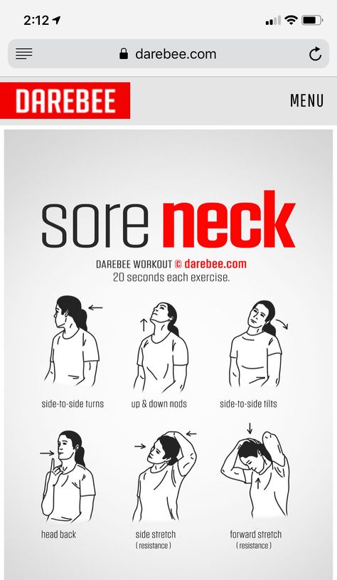 Stenosis Exercises, Neck And Shoulder Exercises, Sore Neck, Physical Therapy Exercises, Neck Exercises, Daily Yoga Workout, Workout At Work, Daily Exercise Routines, Workout Without Gym