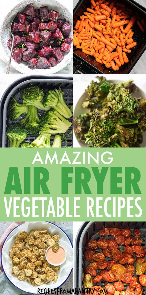 Tired of the same old boring and bland veggies? My Amazing Air Fryer Vegetable Recipes are what you've been looking for! With the air fryer, all it takes is just a few minutes and a tiny bit of oil to serve up totally crave-worthy veggies that are tender in the middle and delightfully crunchy on the outside. Click through to get these amazing air fryer vegetable recipes!! #airfryer #airfryerrecipes #healthyairfryerrecipes #airfryervegetables #eatyourveggies #airfried #air-fryer #vegetables Vegetable Air Fryer Recipes, Vegetable Air Fryer, Vegetables In Air Fryer, Air Fryer Veggies, Air Fryer Vegetable Recipes, Air Fryer Vegetable, Air Fryer Vegetables, Recipes Airfryer, Air Fryer Recipes Healthy Low Carb