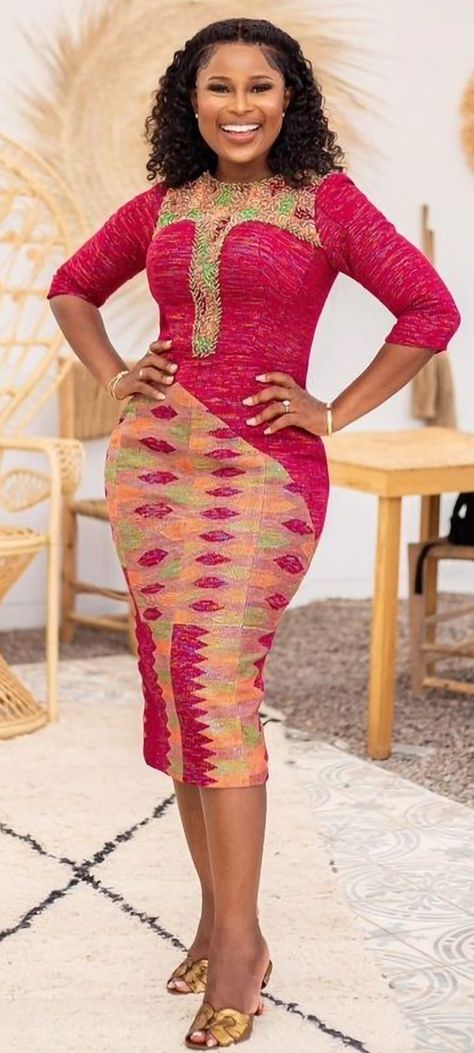 Plain Kente Dress Styles Classy, Kente Dress Styles Classy, Kante Cloth Dress Ghana, Yellow Kente Styles For Engagement, Kente Styles For Engagement Ghana, Kente Styles For Engagement Ghana 2022, Kids Dress Collection, Kente Dress, Shweshwe Dresses